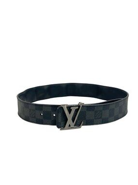 Louis Vuitton Black Ceinture Belt LV Stamp M6896S RI0094 #100/40 135612 Louis Vuitton 2004 Black Ceinture Belt LV Stamp M6896S #100  main image 3
